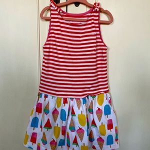 Mini Boden, drop waist dress, little girls size 5-6